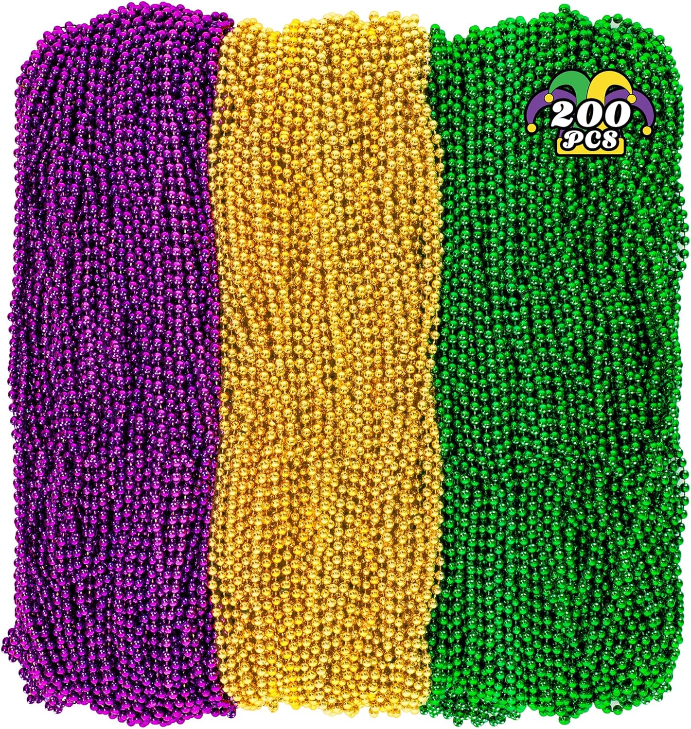 200PCS Mardi Gras Beads for Parties and Celebrations