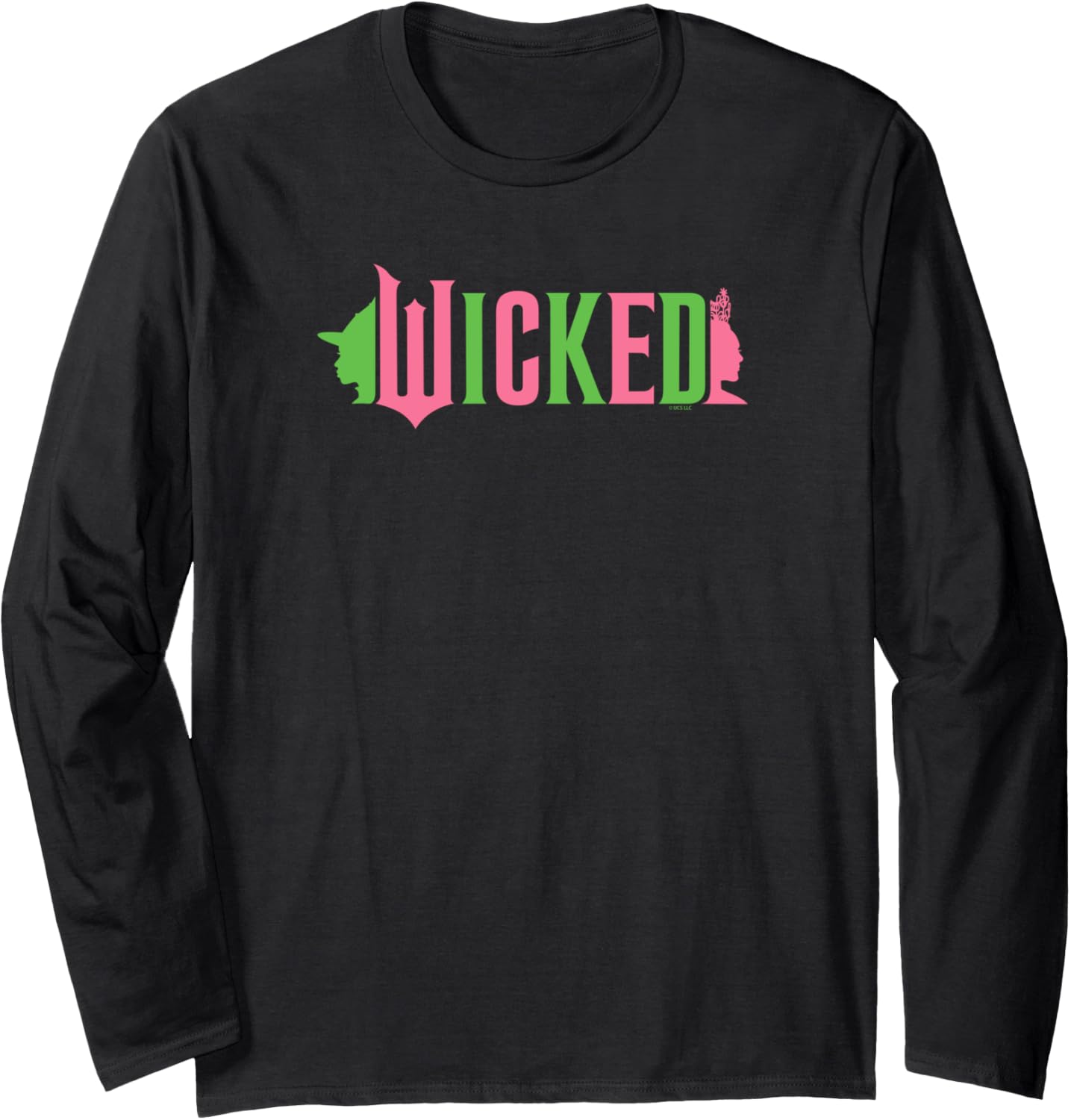 Vibrant Long Sleeve Tee in Wicked Pink & Green