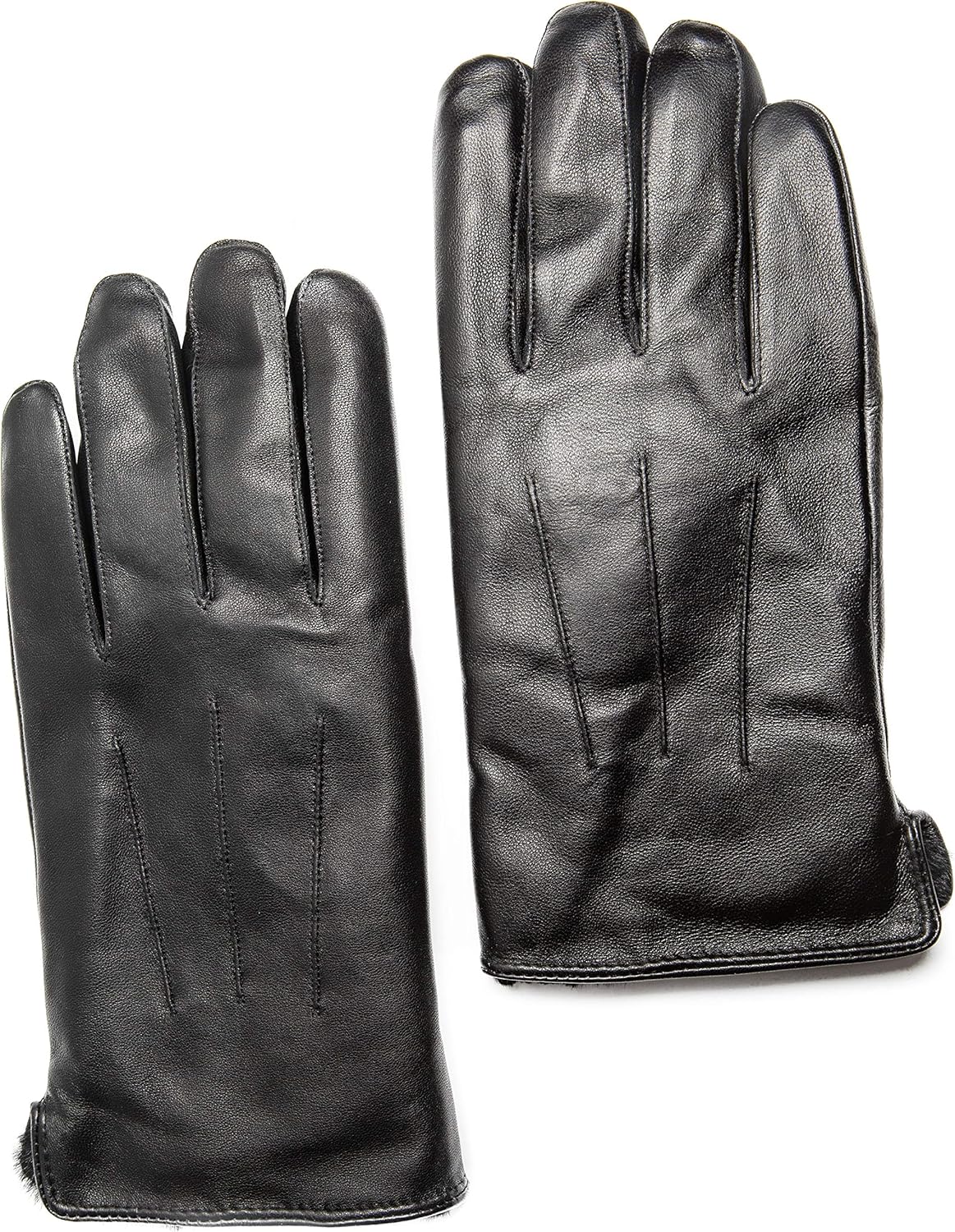 Touchscreen Rabbit Fur Lined Men's Gloves