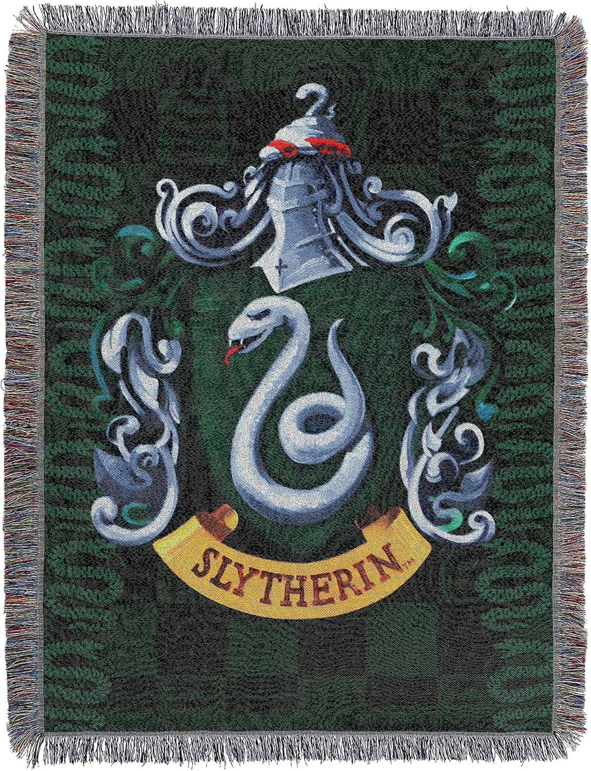 Slytherin Shield Woven Tapestry Throw Blanket for Home Decor