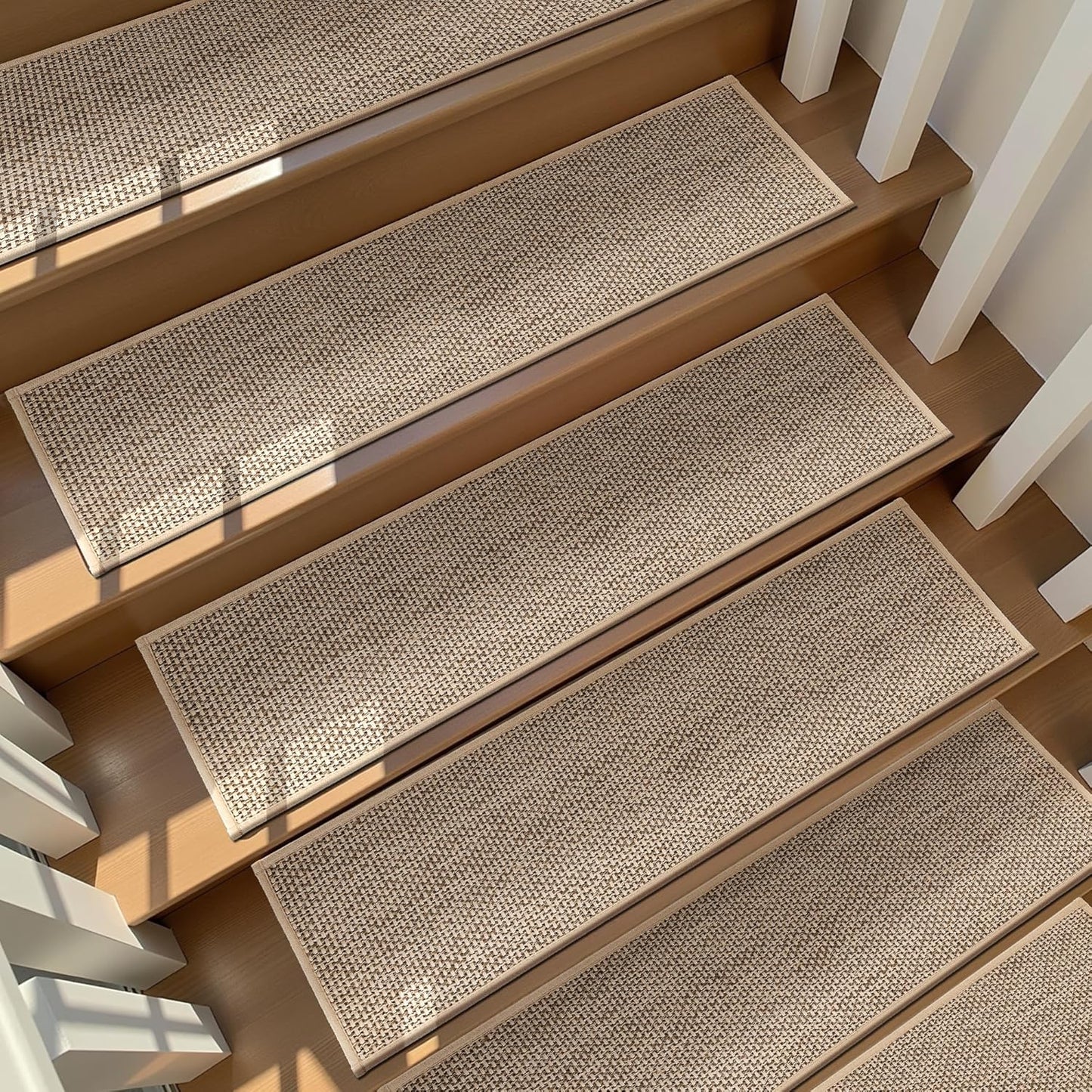 Deerly Linen Stair Treads Non Slip 15pcs for Wooden Steps