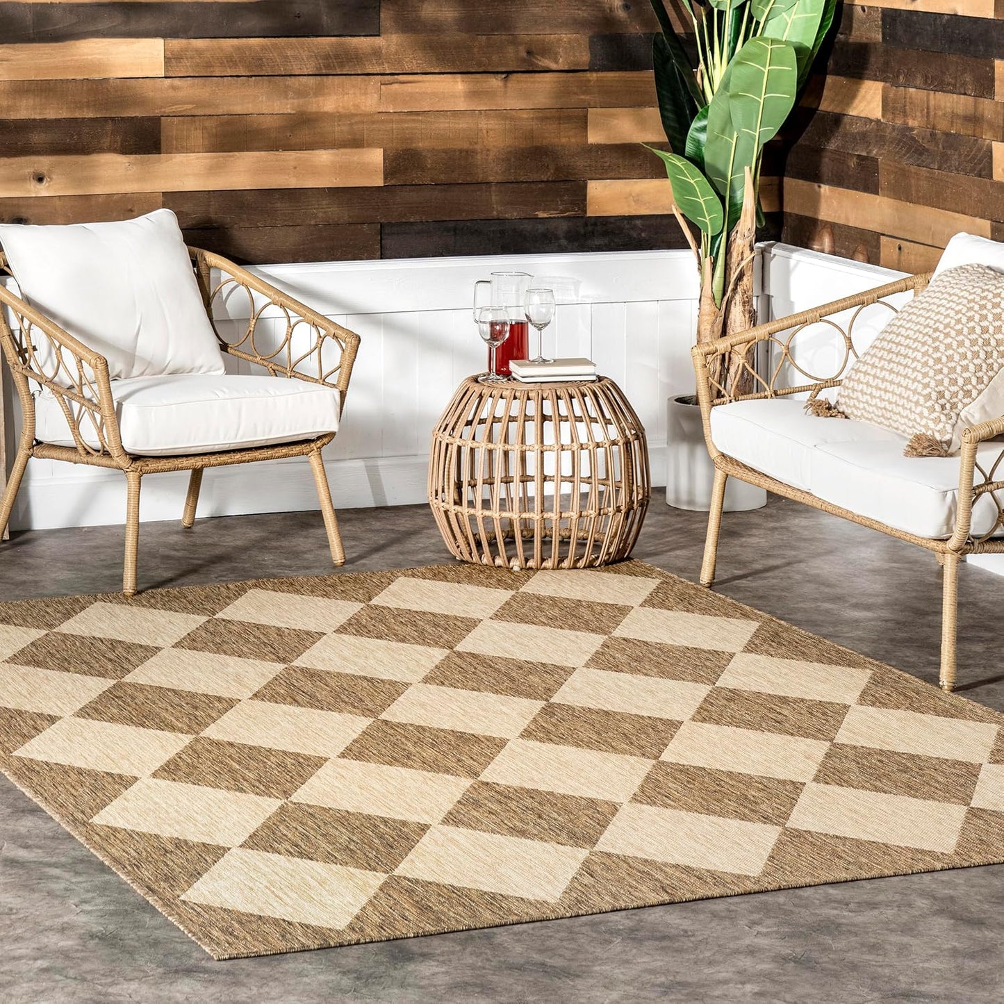 nuLOOM 4ft x 6ft Outdoor Performance Area Rug for Any Space