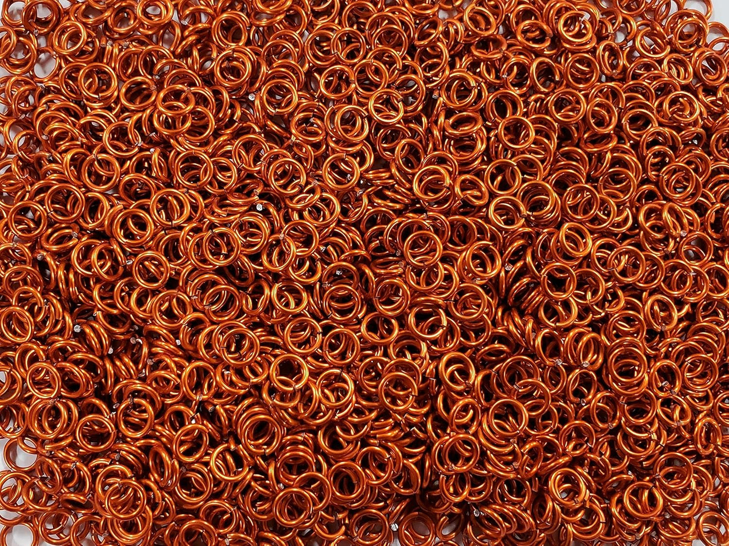 Chainmail Joe 1/2 Pound Orange Anodized Aluminum Jump Rings