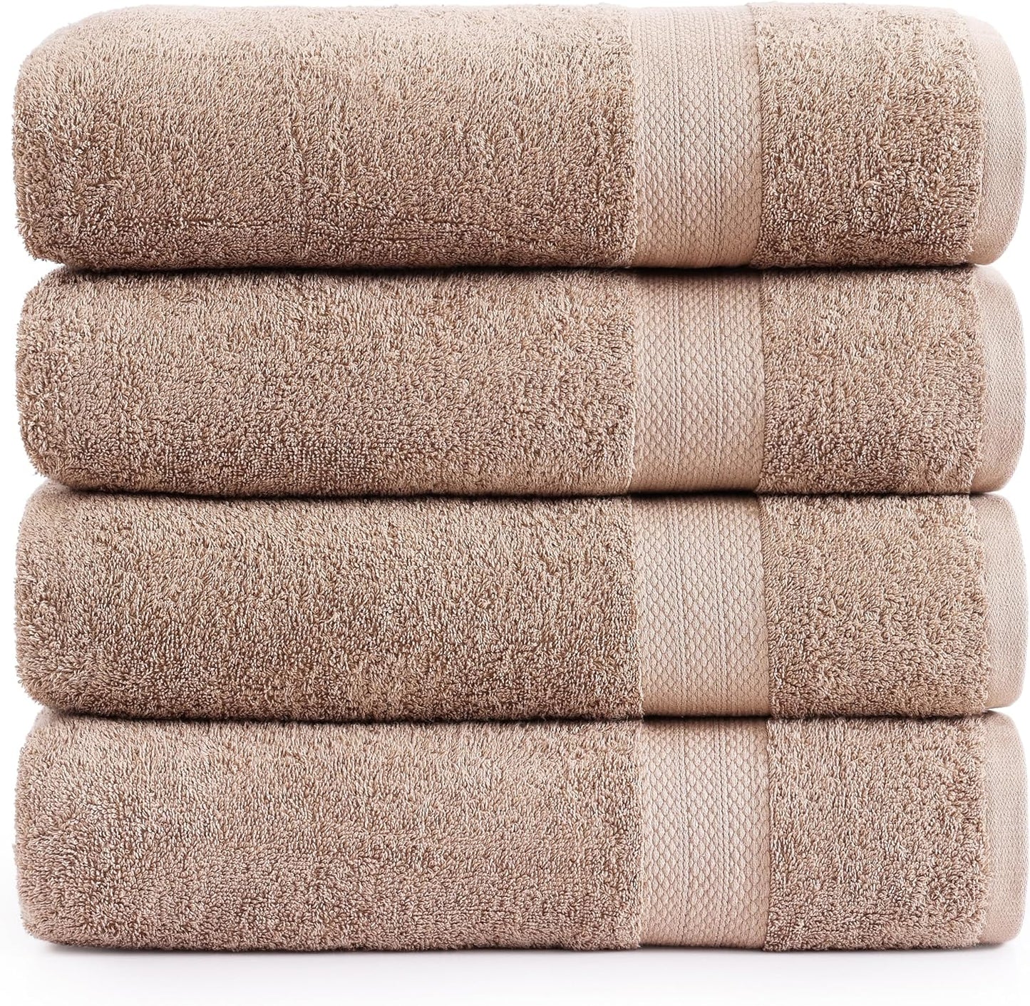 LANE LINEN 100% Cotton Bath Towels Set of 4 for Luxury Comfort