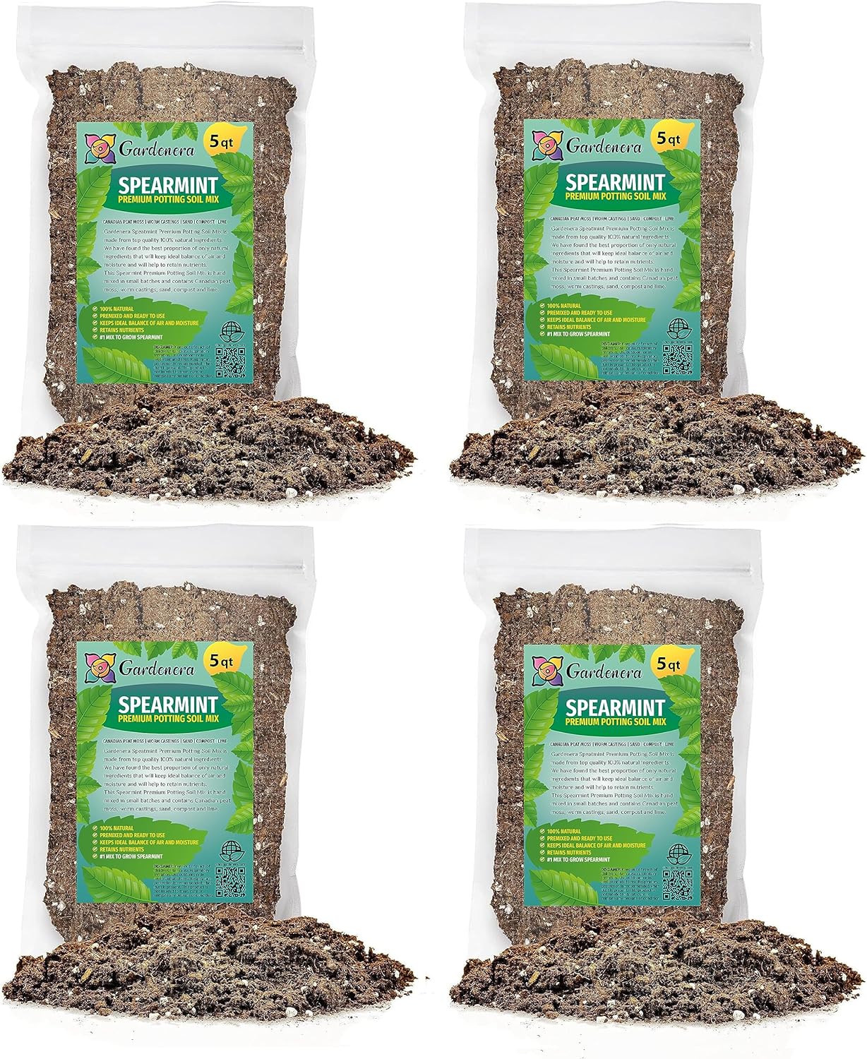 Gardenera Spearmint Potting Mix for Robust Growth and Aroma