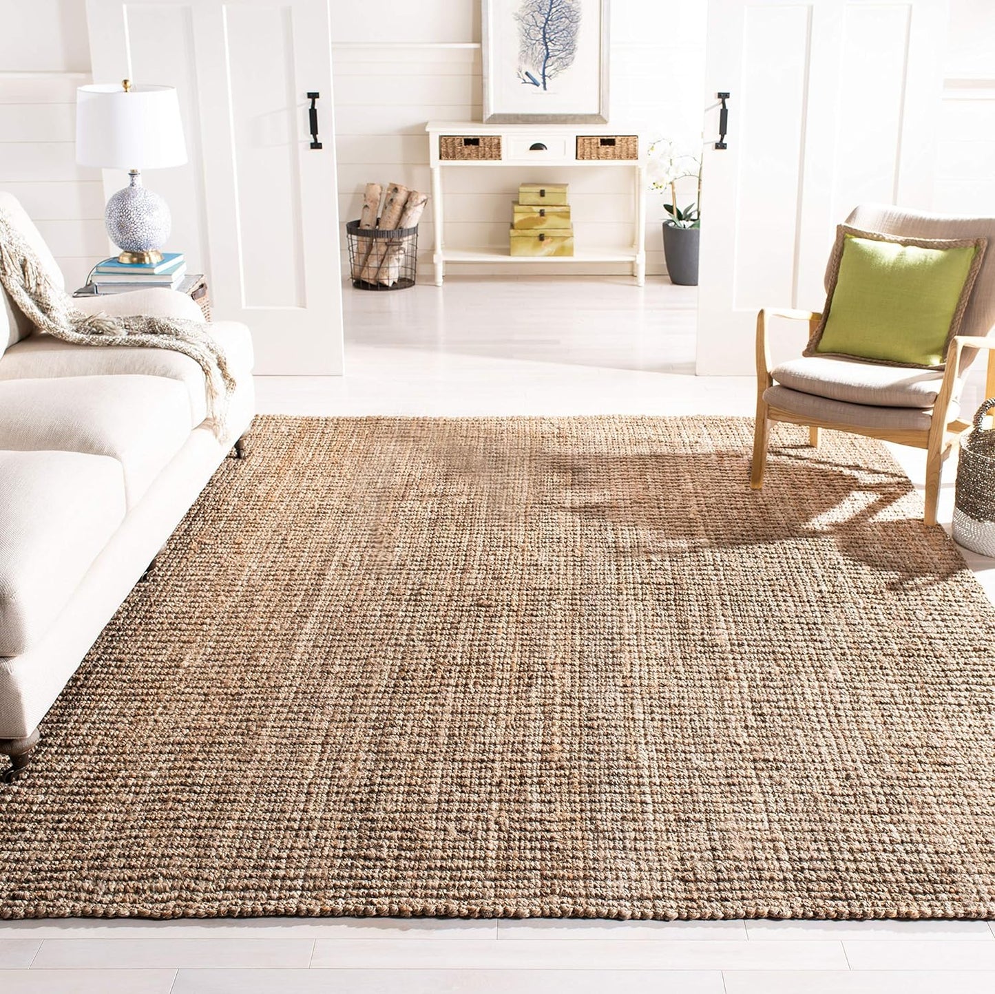 Handmade Jute Area Rug 8x10 - Natural Fiber Collection