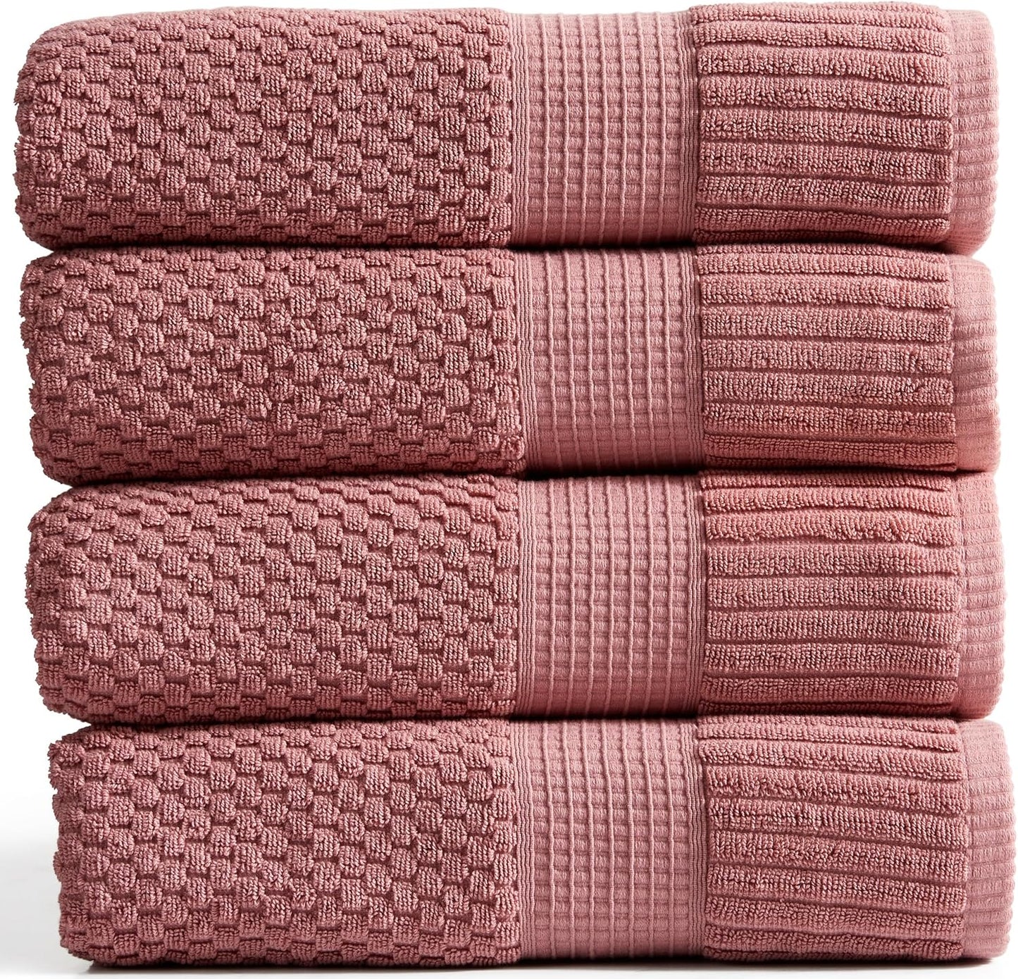 Super Soft 100% Cotton Bath Towels 4 Pack for Ultimate Comfort