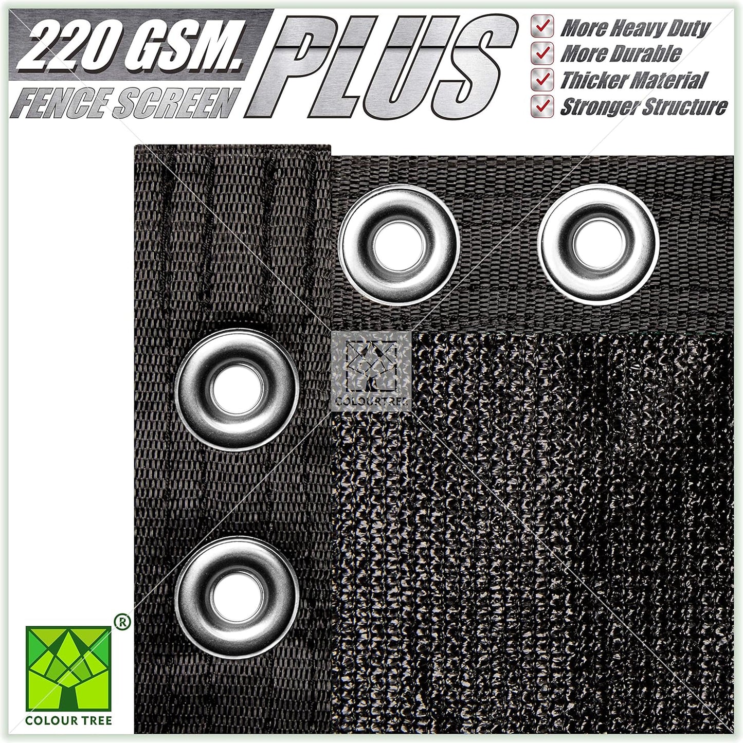 ColourTree Plus Extra Heavy Duty Fence Privacy Screen Mesh Cover