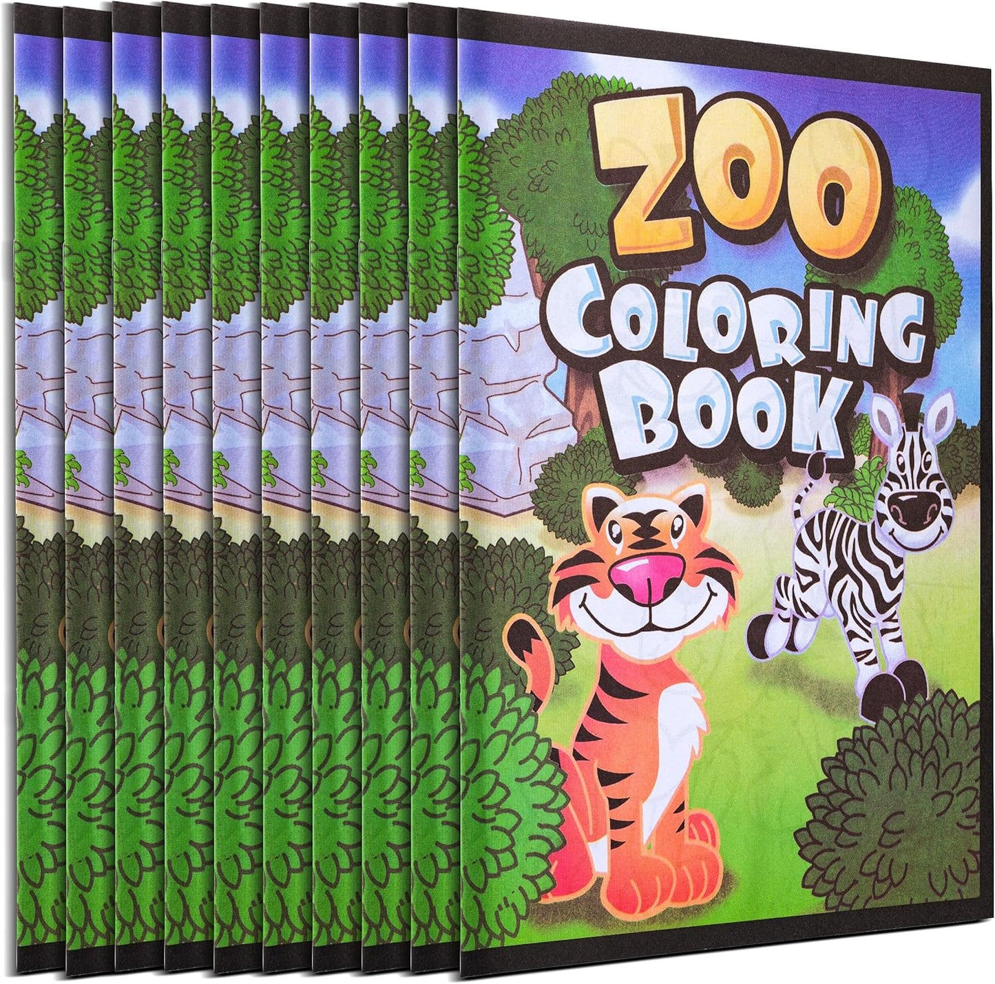 72Pcs Zoo Animal Coloring Books for Kids - Fun Party Favors