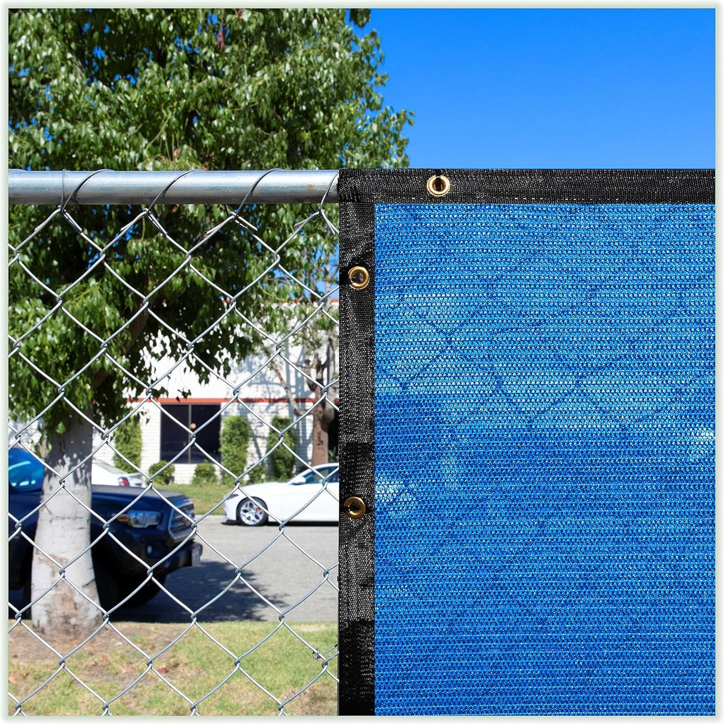 ColourTree 6ft x 8ft Blue Shade Cloth - 90% Sunblock & Durable