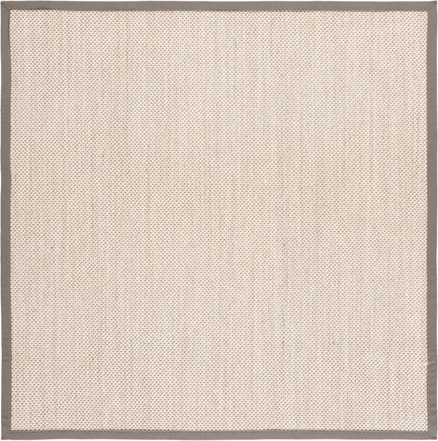 Natural Fiber Area Rug 9ft Square - Marble & Khaki Design