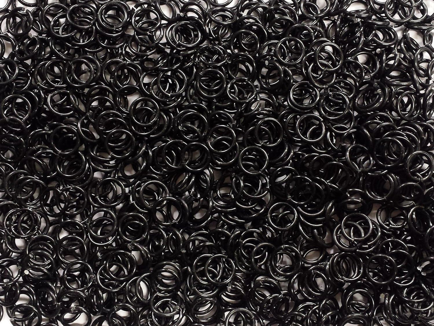 1/2 Pound Black Anodized Aluminum Jump Rings for Jewelry Making