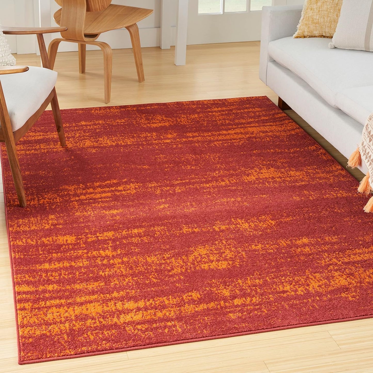 Nourison Essentials Indoor Outdoor Abstract Red 4ft x 6ft Rug Review