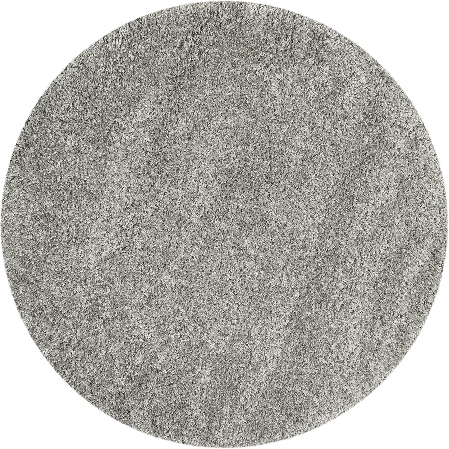 SAFAVIEH California Shag Collection Area Rug - 4ft Round Silver