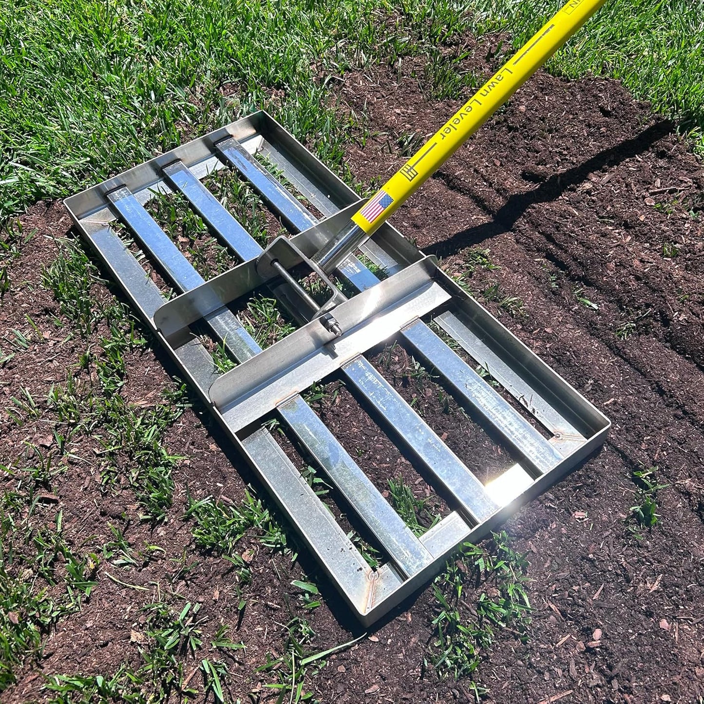 Rocklin Lawn Leveling Rake 22 x 10 Stainless Steel Tool