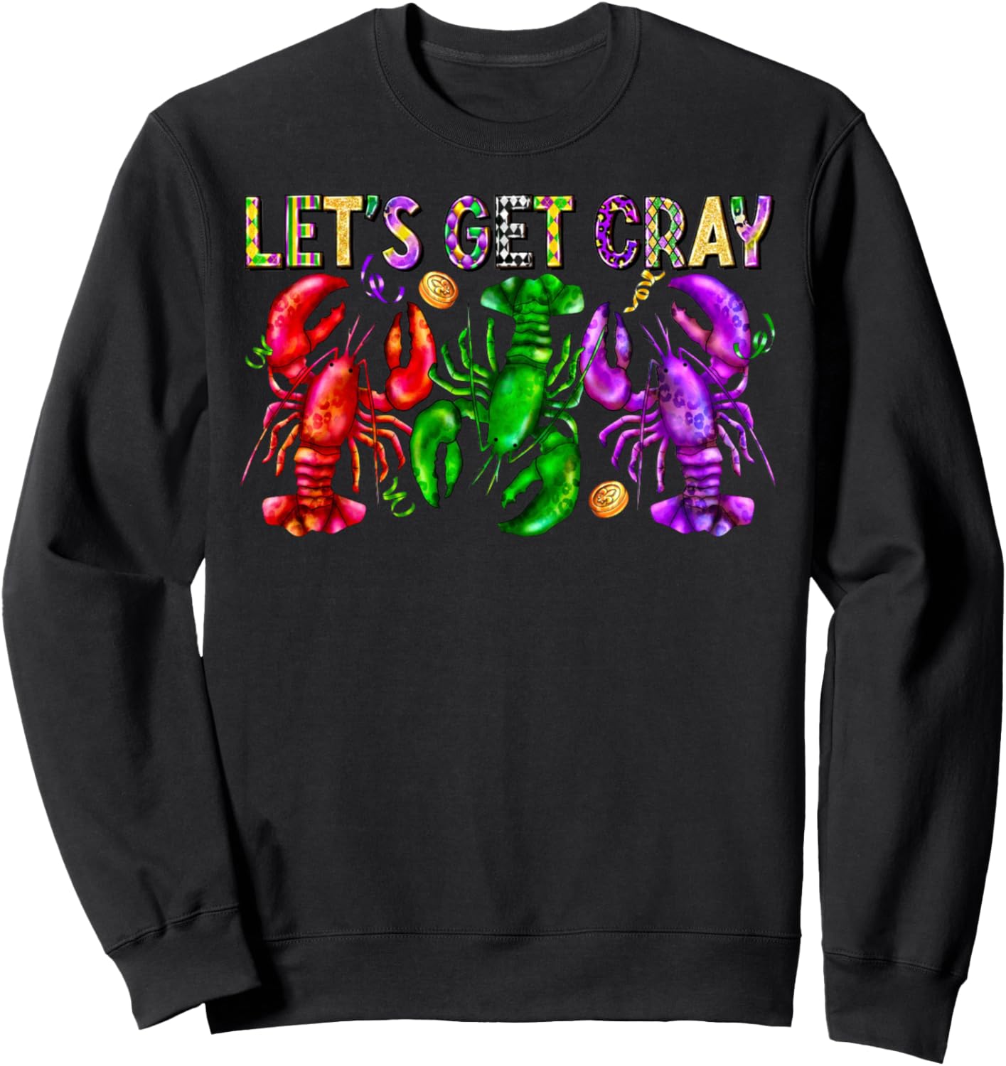 Crawfish Mardi Gras Sweatshirt - Festive Fun!