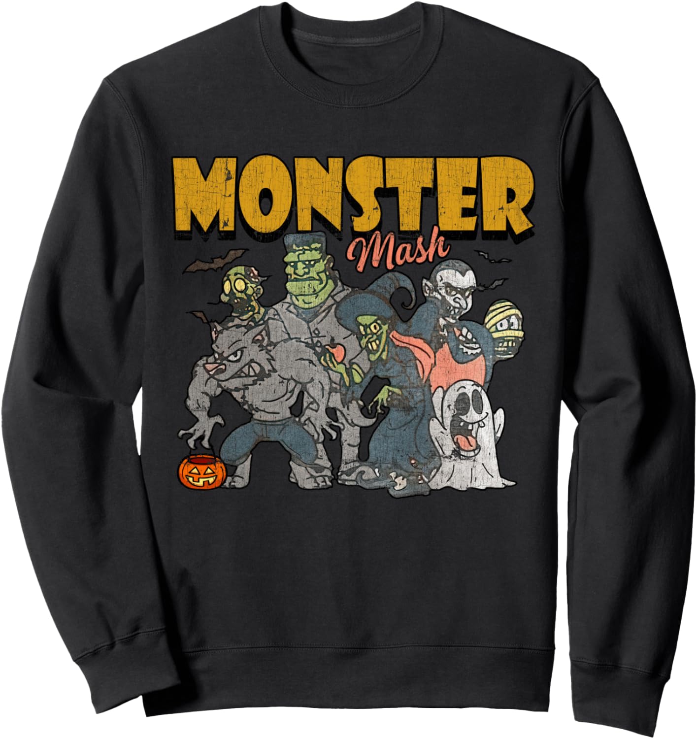 Monster Mash Vintage Ghost Halloween Funny Sweatshirt for Fun