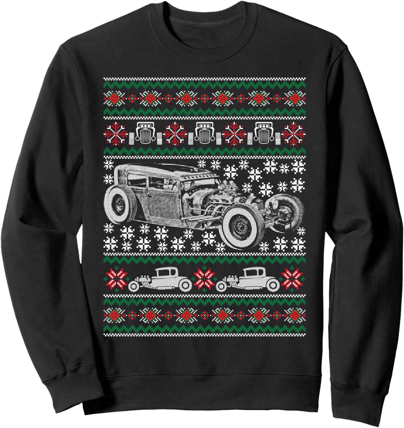 Muscle Car Holiday Sweatshirt - Rev up your Christmas style!