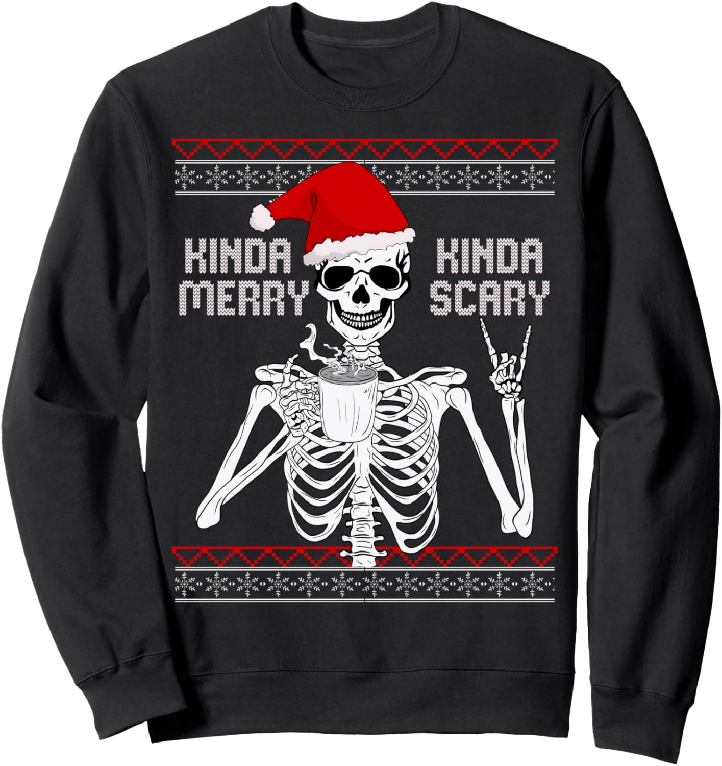Spooky Cheer Skeleton Christmas Sweatshirt