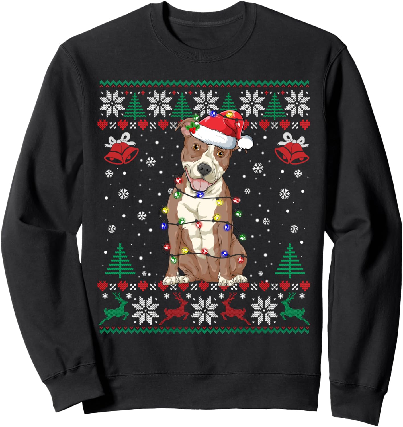 Pitbull Lover's Funny Christmas Sweatshirt