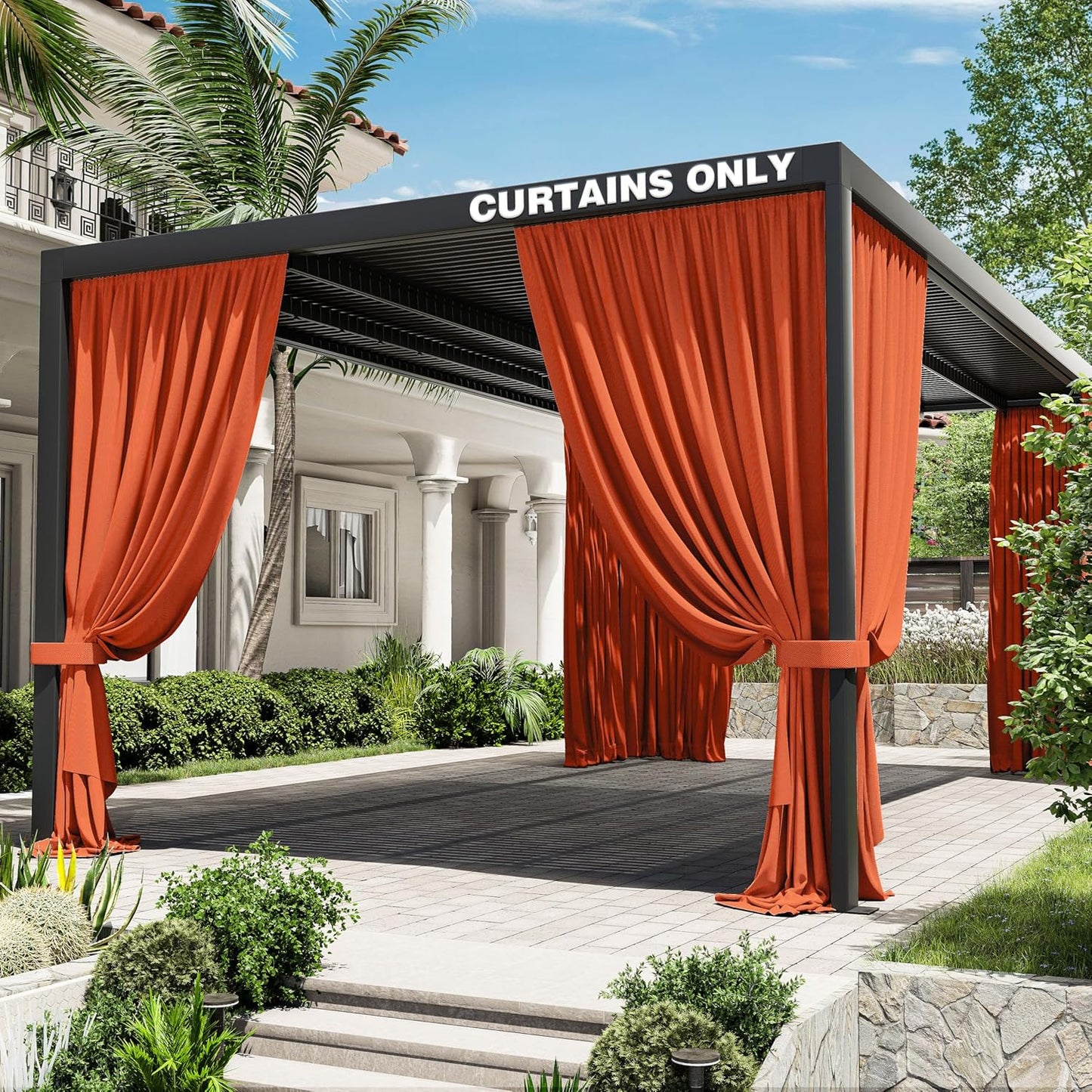 Gazebo Universal Replacement Privacy Curtain for 12ftx20ft Gazebos