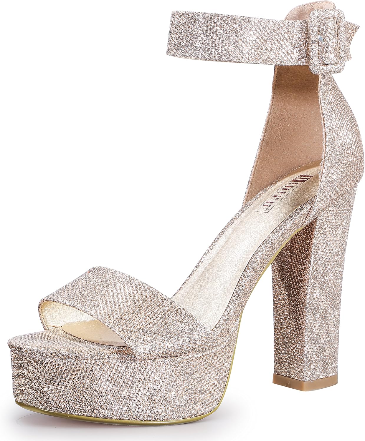 Sabrina Platform Block Chunky High Heels for Women Open Toe