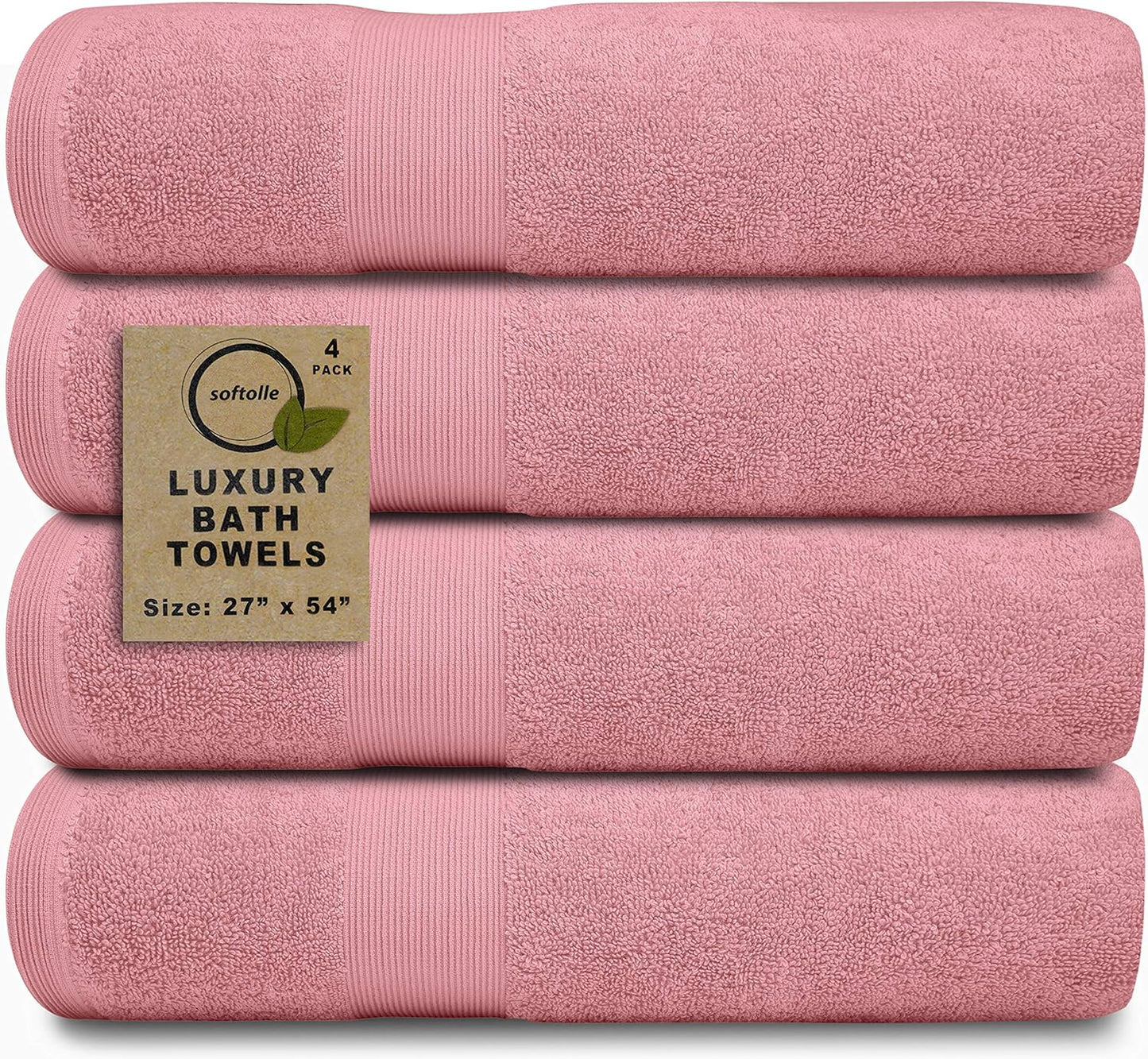 Softolle Luxury Bath Towels Set of 4 - Super Soft & Absorbent