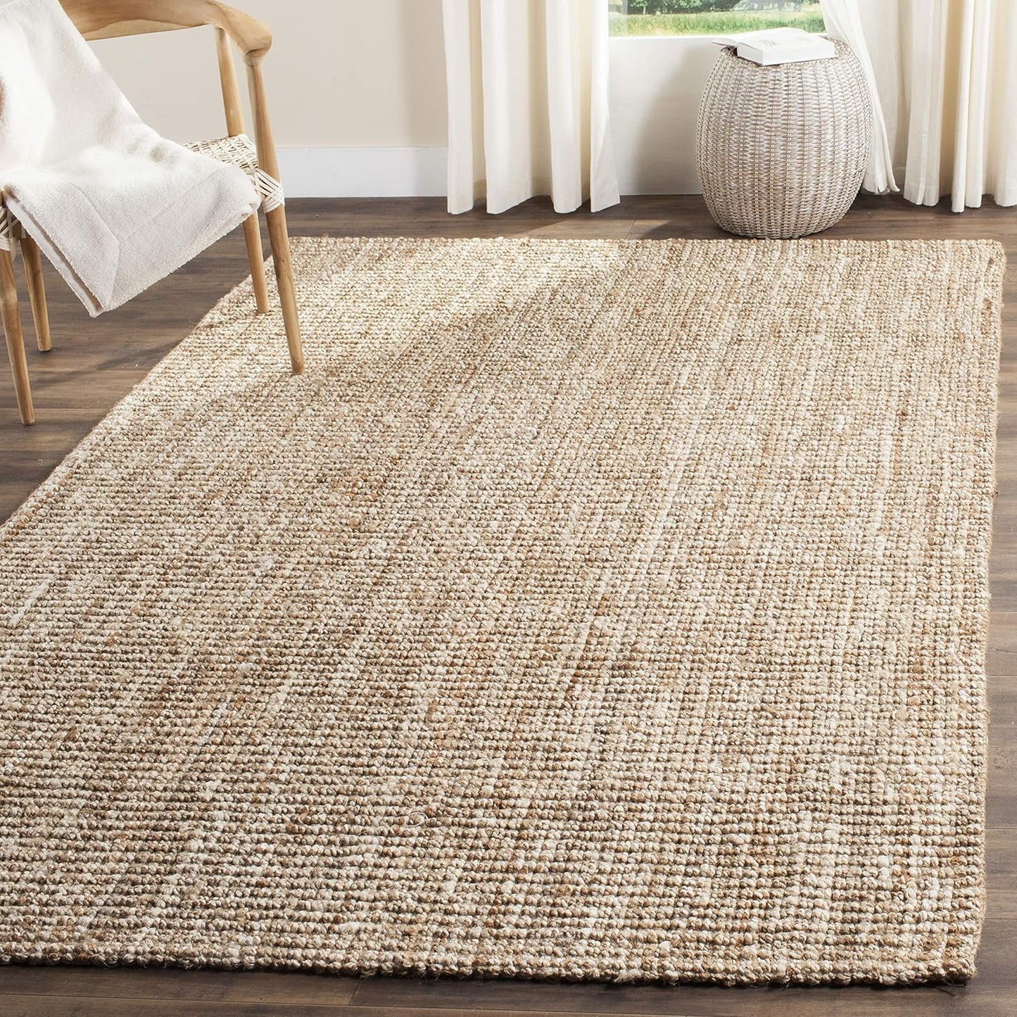 Handmade Jute Area Rug 6x9 - Natural Fiber Collection