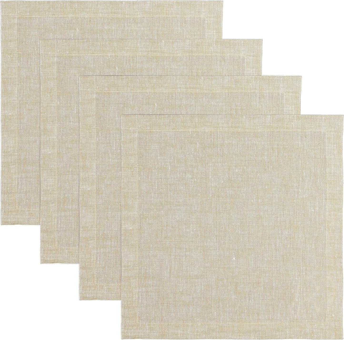 Elegant Champagne Beige Linen Placemats Set of 4 for Every Occasion
