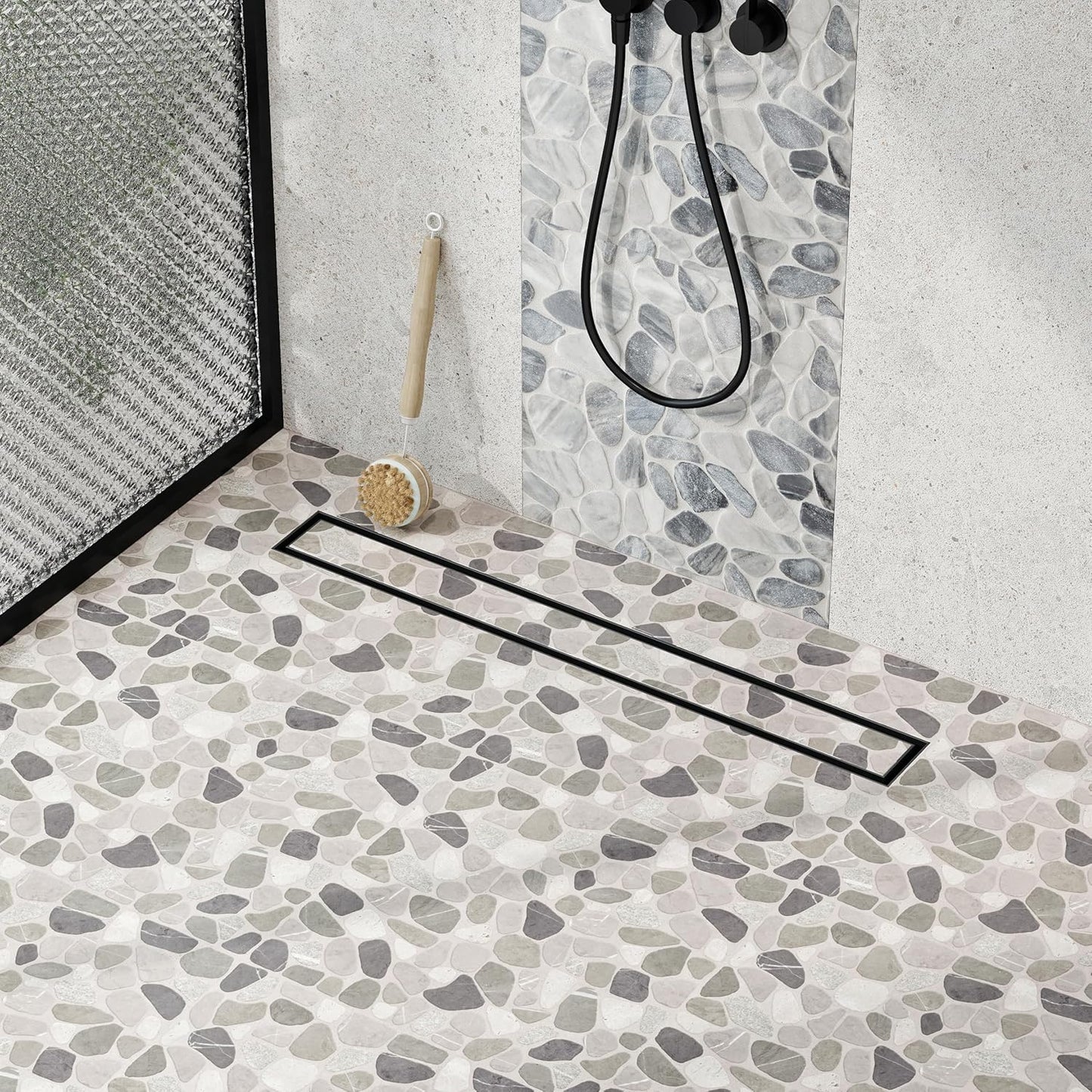 Neodrain 24-Inch Linear Shower Drain with Tile Insert Grate
