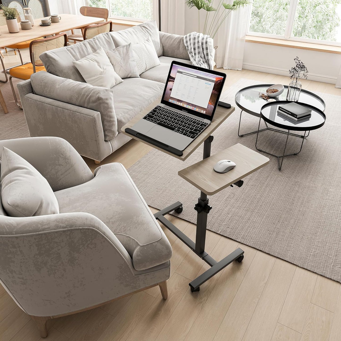 Adjustable Bedside Laptop Desk with Mouse Pad for Comfort