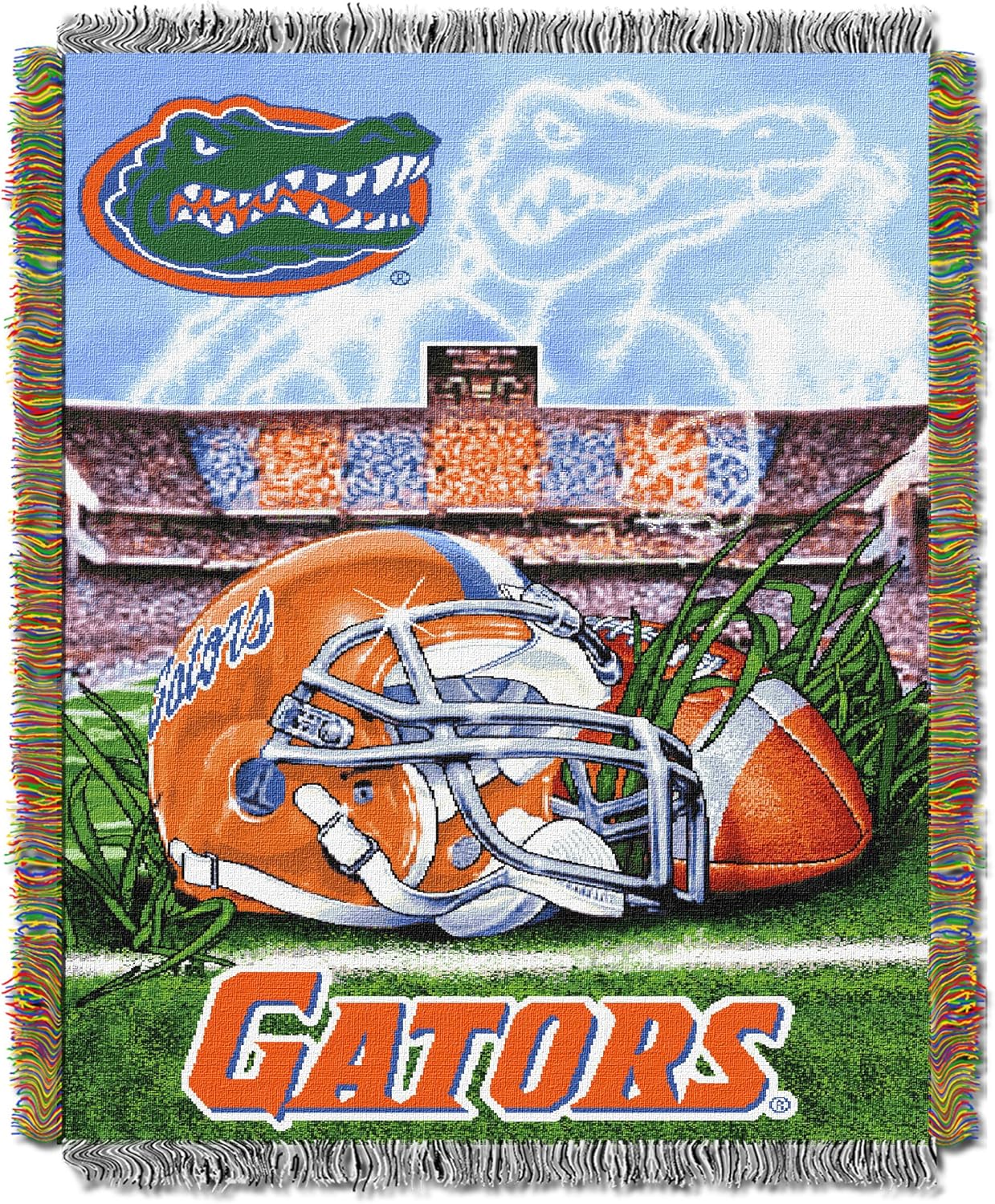 Officially Licensed NCAA Woven Tapestry Throw Blanket, 48 x 60 in