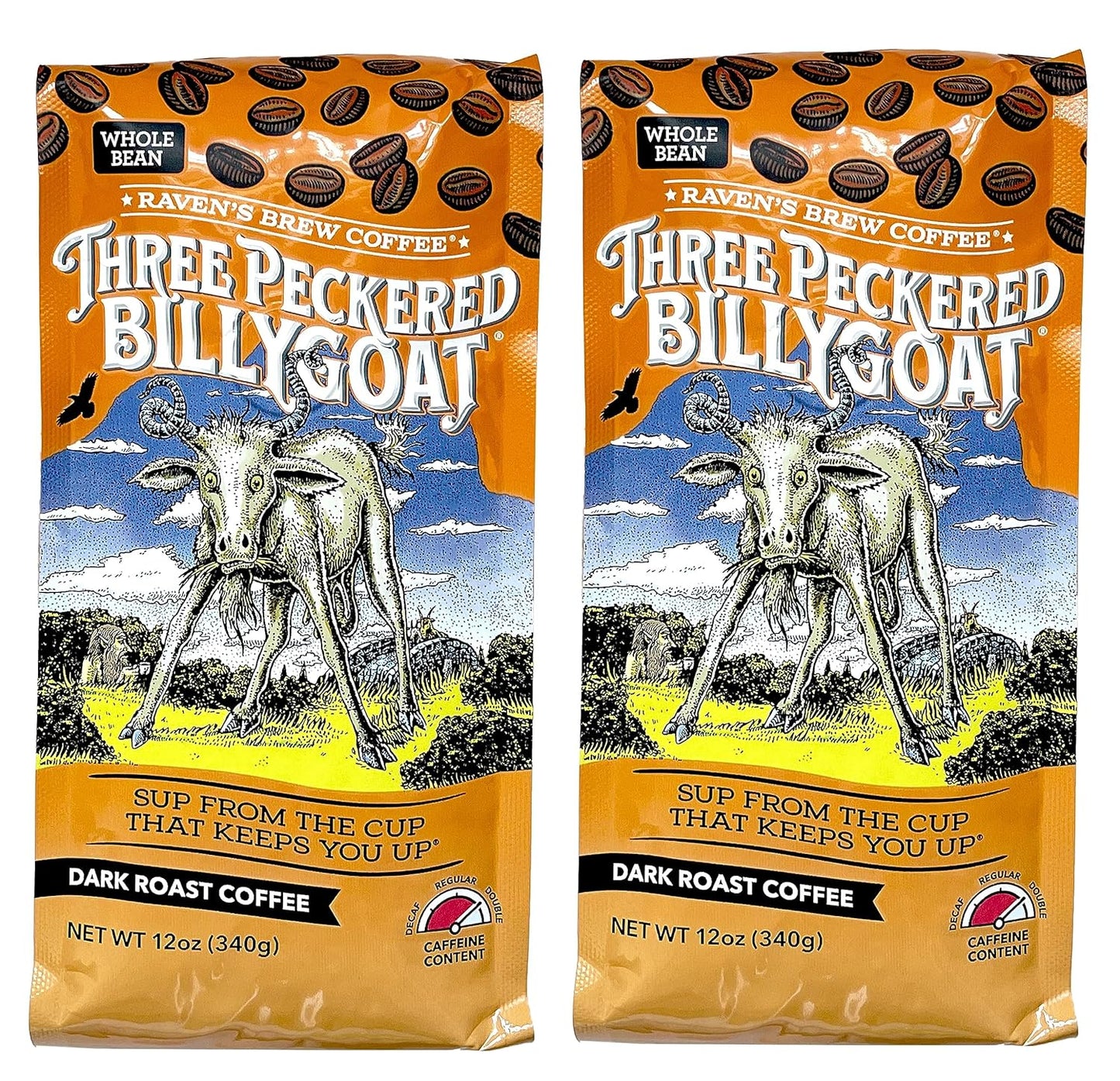 Ravens Brew Whole Bean Three Peckered Billy Goat Dark Roast