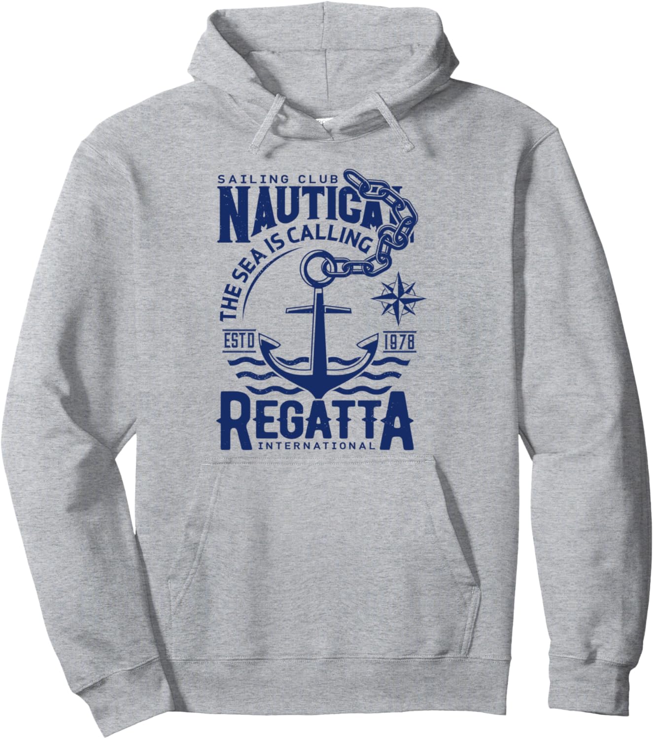 Nautical Vibes Pullover Hoodie by DIMMERCH