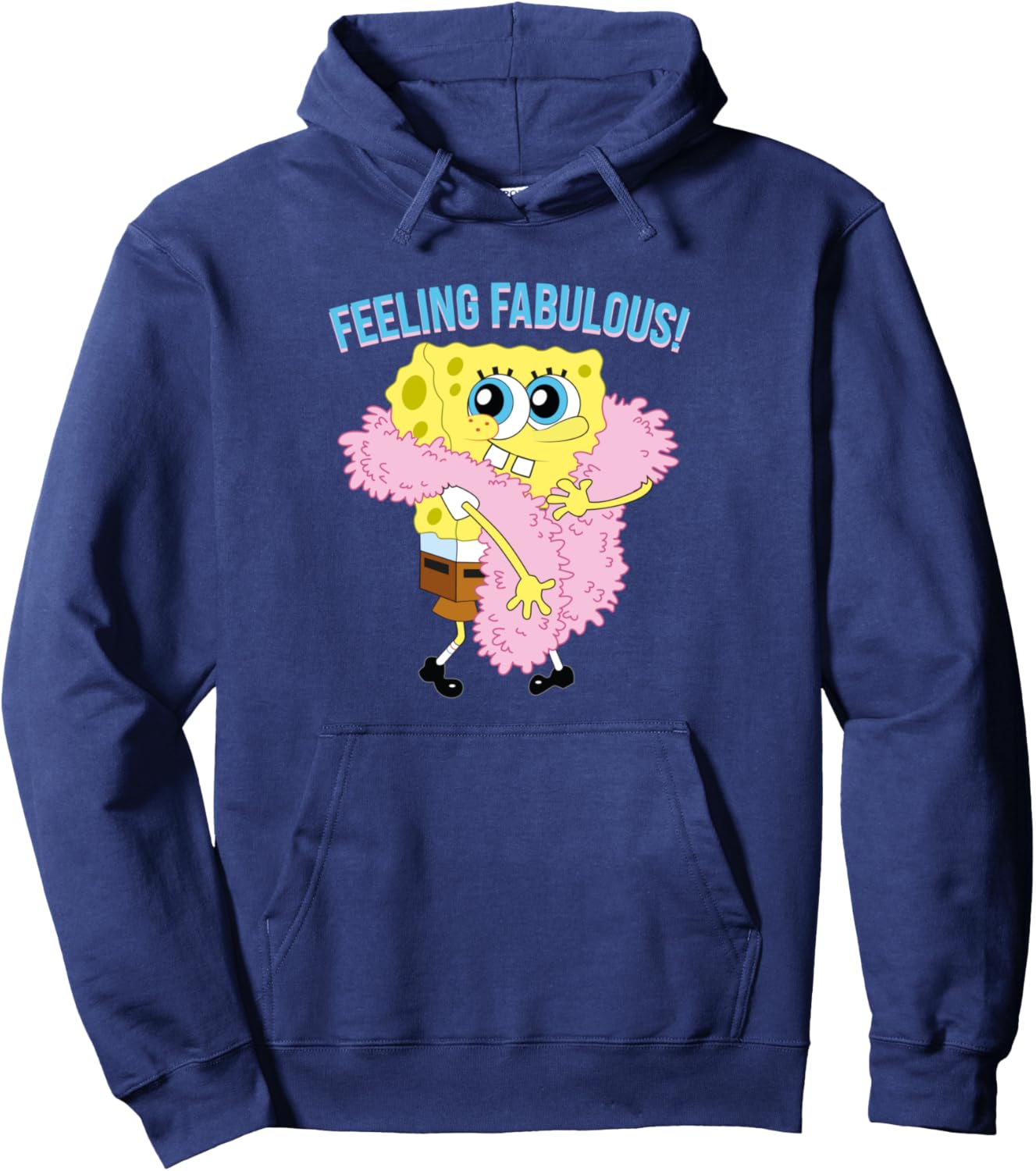 SpongeBob in Feather Boa Pullover Hoodie - Feeling Fabulous Gift