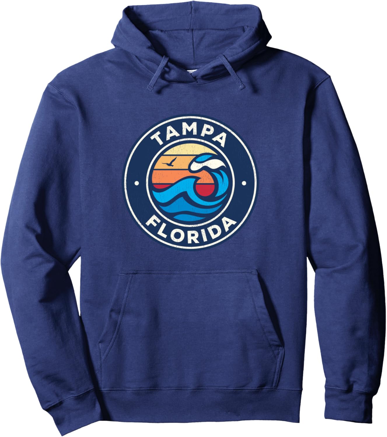 Nautical Waves Pullover Hoodie - Tampa FL