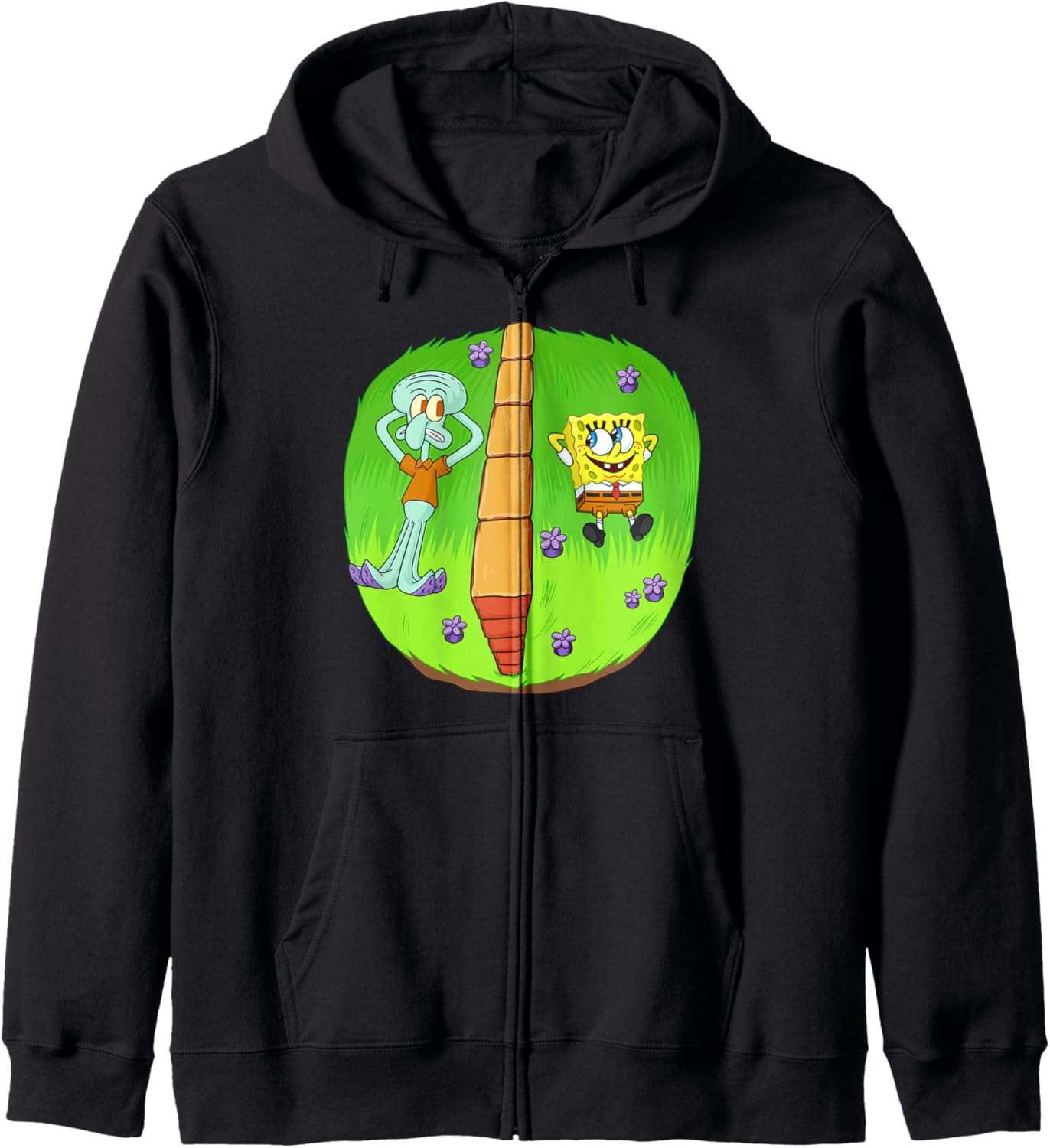 Mademark SpongeBob Squidward Wall In Between Zip Hoodie Review