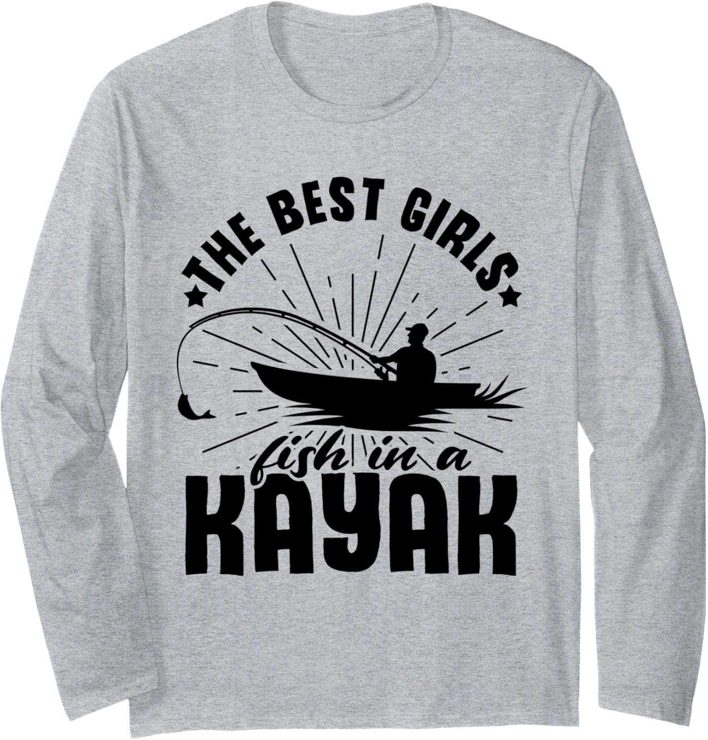 Rod Holders Long Sleeve Tee for Kayak Fishers