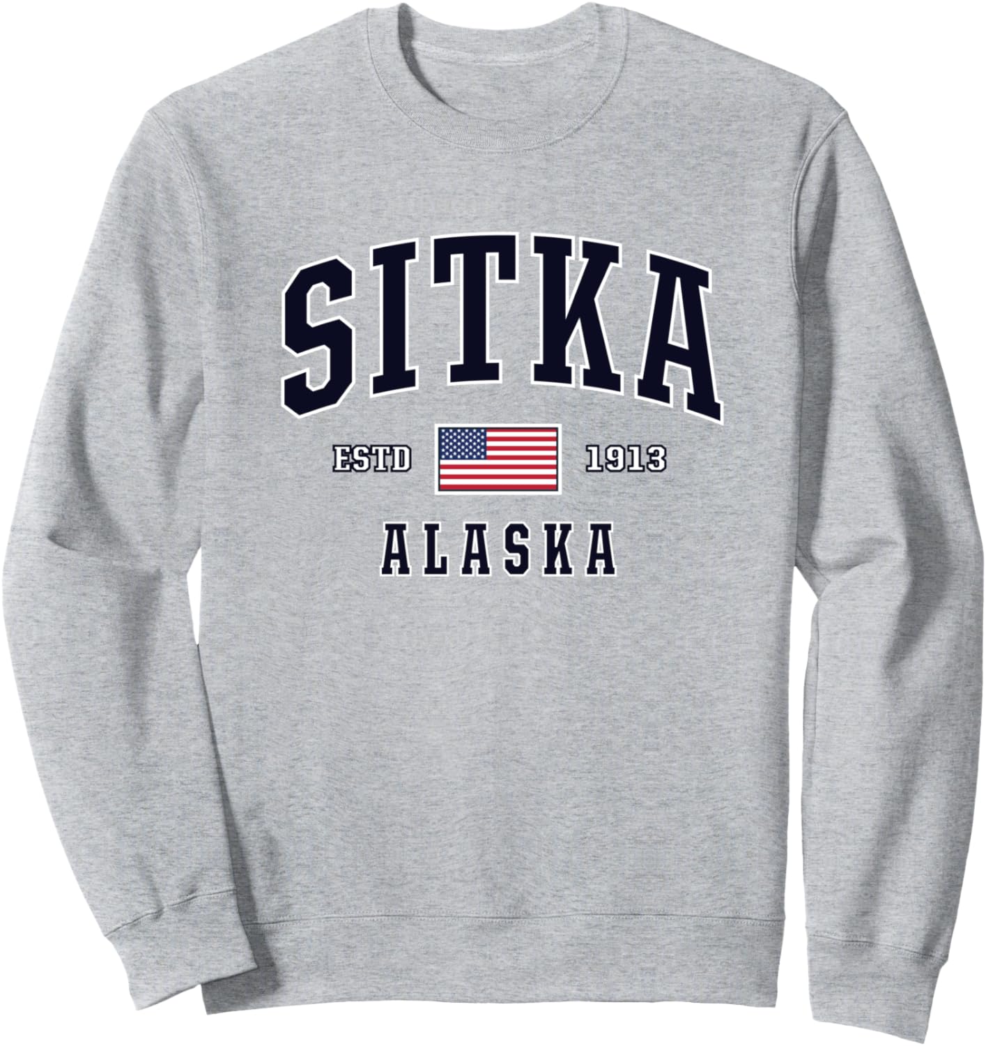 Cozy USA Flag Sitka Alaska Sweatshirt
