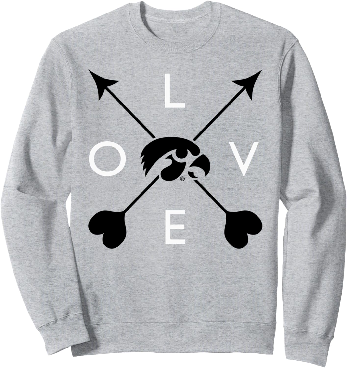 Iowa Hawkeyes Valentine Arrows Sweatshirt - Elite Authentics