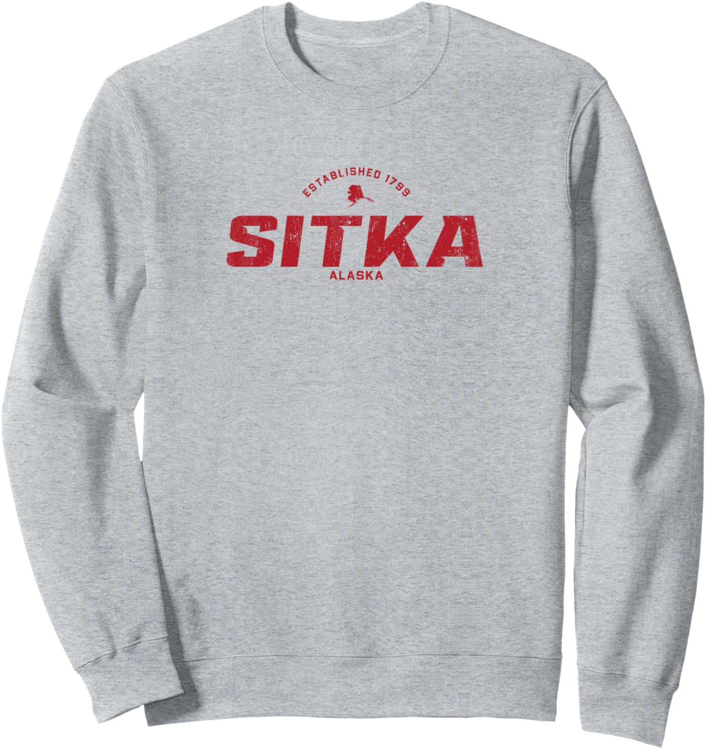 Vintage Sitka AK Logo Sweatshirt - Retro Athletic Style
