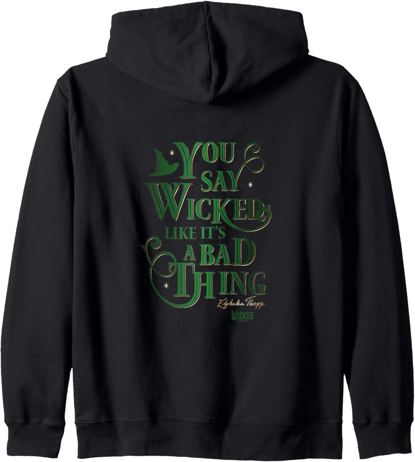Wicked Elphaba Zip Hoodie - Embrace Your Dark Side!