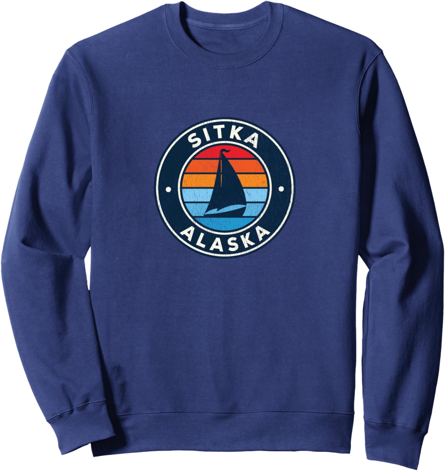Sail through Time in Sitka AK Retro Sweatshirt