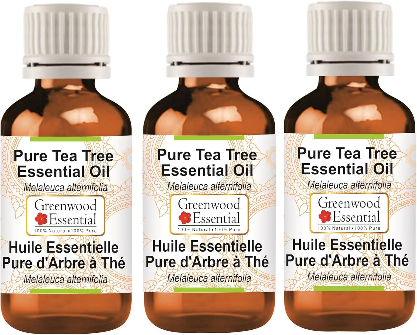 Tea Tree Essential Oil Pack of Three - 100ml Each for Wellness
