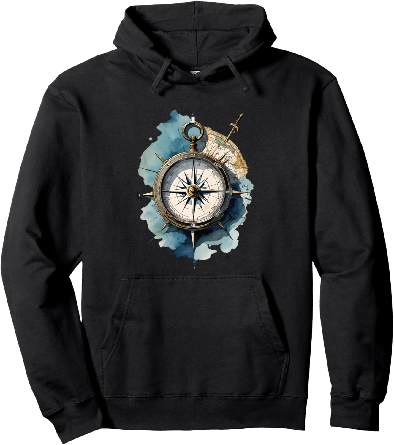 Nautical Compass Hoodie - Classic Style by DachmanArts