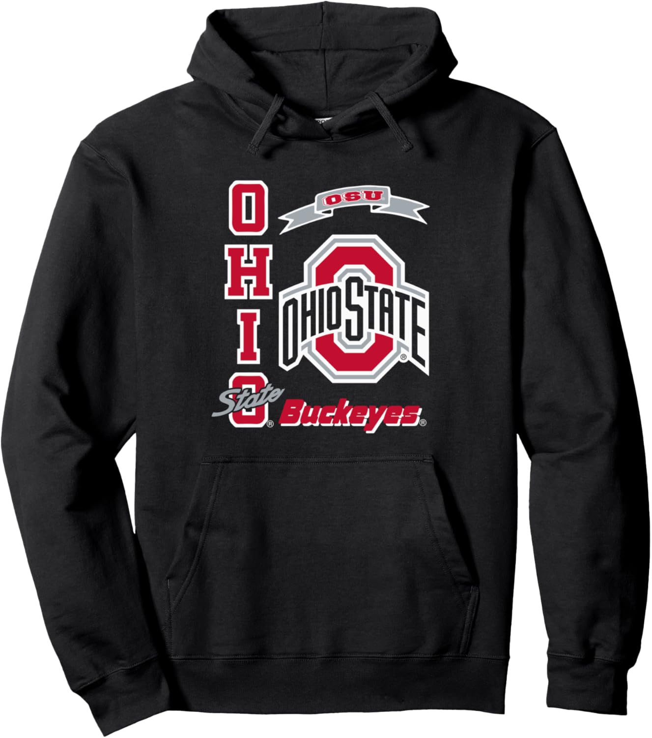 Ohio State Buckeyes Classic Black Pullover Hoodie for Fans