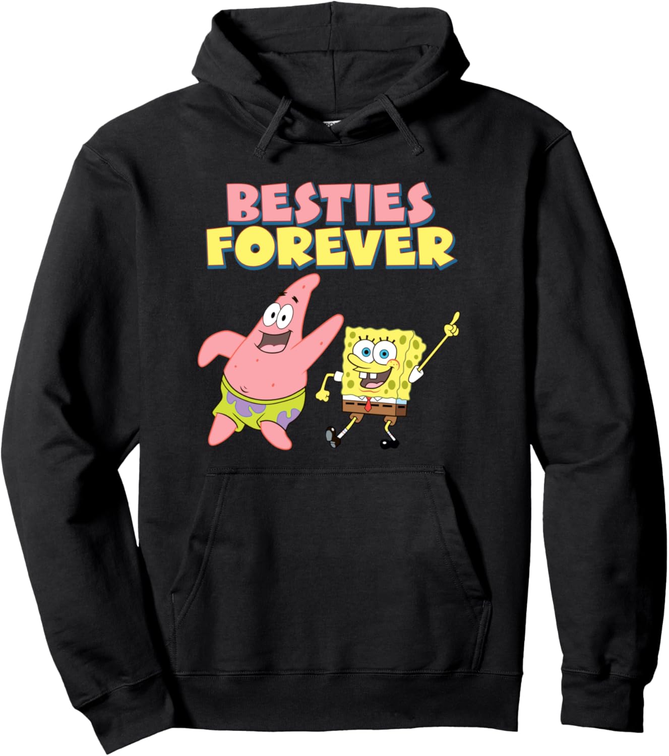 Mademark Best Friends Forever Pullover Hoodie with SpongeBob Design