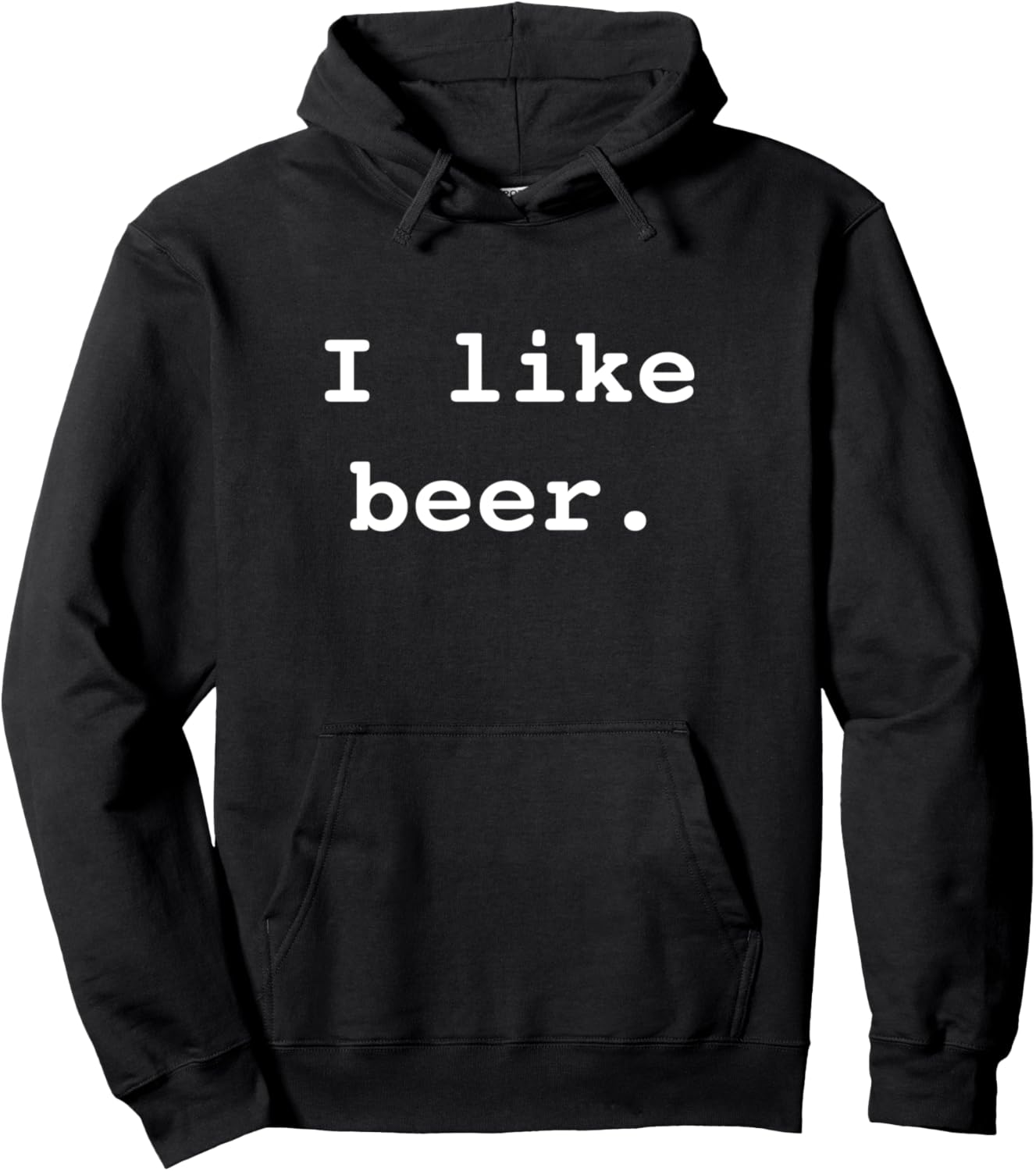 I Like Beer Minimalist Hoodie by Threadrock