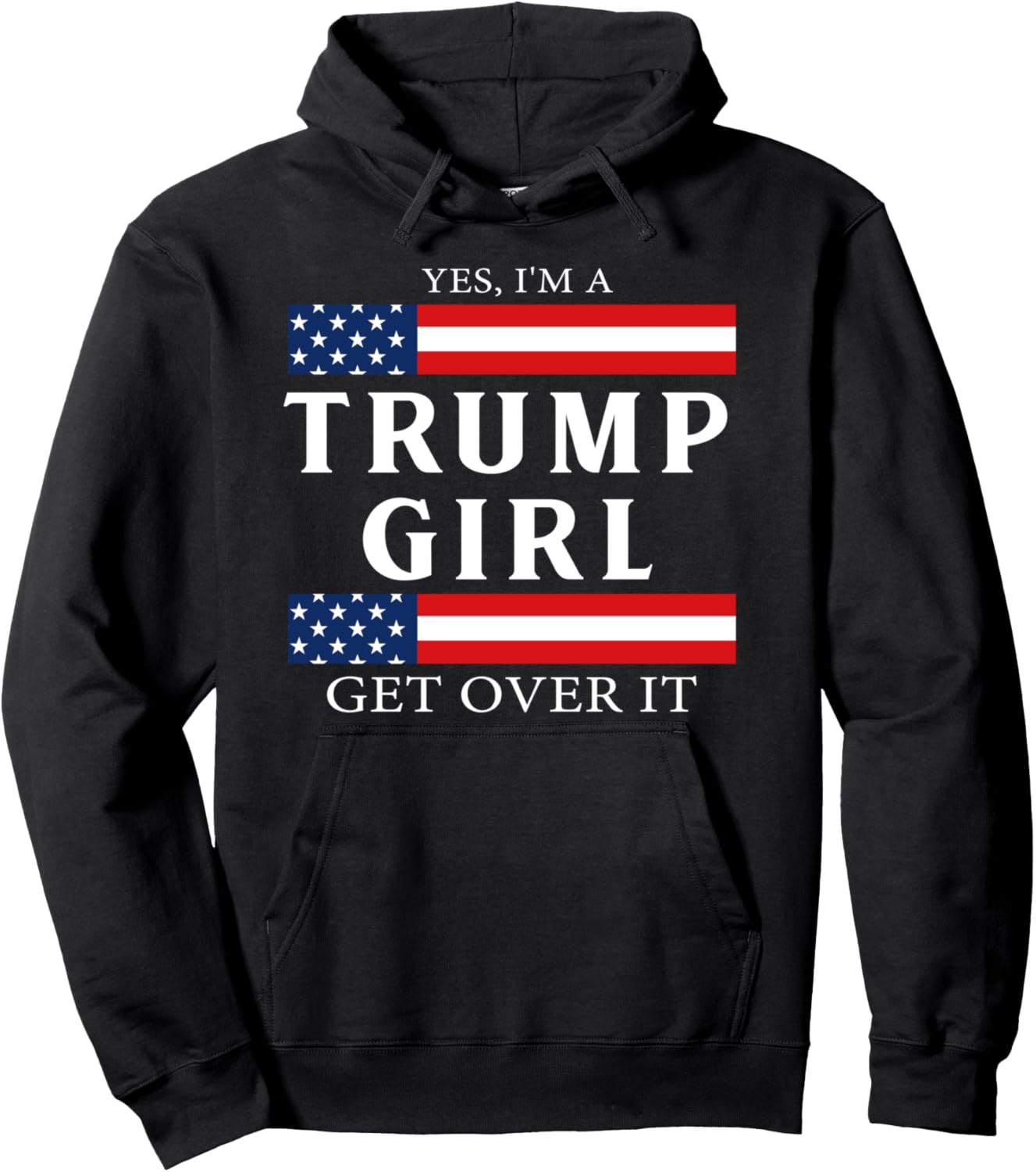 Proud Trump Girl America Flag Hoodie