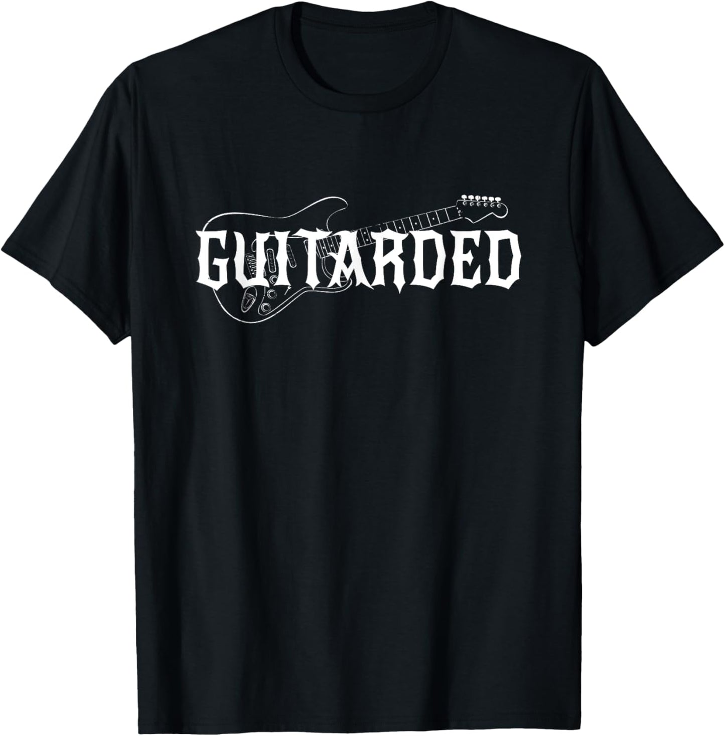 Black Guitar Themed Tee - Unisex Small
